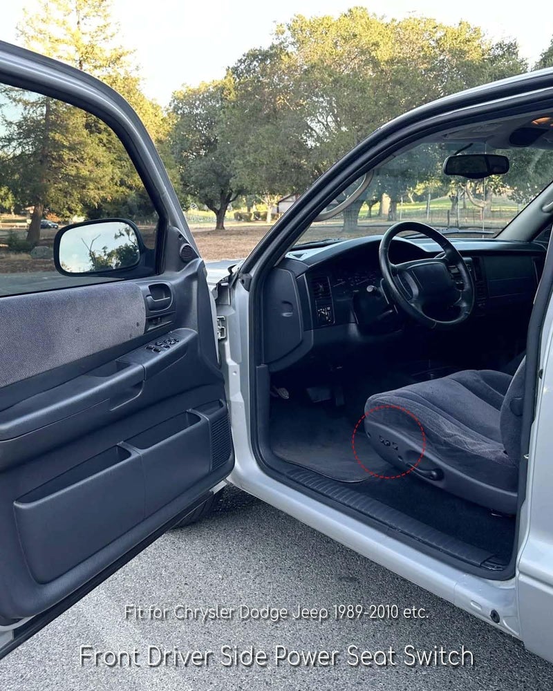 Tavaski Power Seat Switch Front Driver Side Fit for Chrysler Town & Country Imperial Dodge Ram Dynasty Grand Caravan Shadow Jeep Cherokee Wrangler 1989-1995 Replace 4373666AA 56049777AA - Image 2